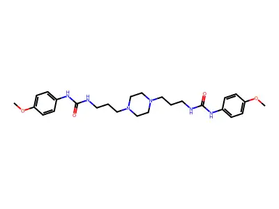 Urea, N,N''-(1,4-piperazinediyldi-3,1-propanediyl)bis(N'-(4-methoxyphenyl)- structure
