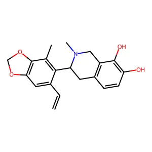 3-(6-Ethenyl-4-methyl-1,3-benzodioxol-5-yl)-1,2,3,4-tetrahydro-2-methyl-7,8-isoquinolinediol structure