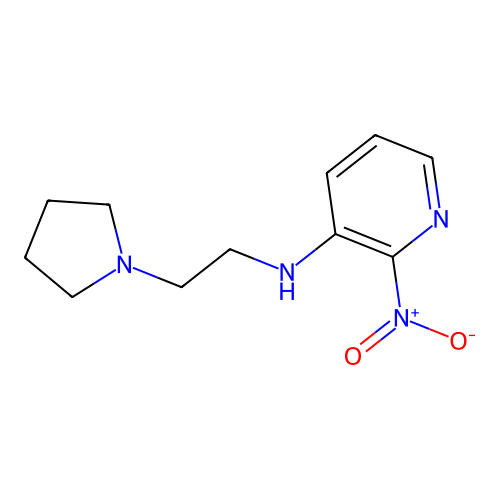 2-硝基-N-(2-吡咯烷-1-基乙基)吡啶-3-胺 structure