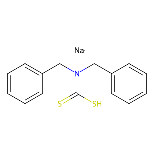 [Bisbenzylamino]methanedithioic acid, sodium salt structure
