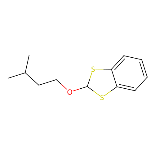 1,3-Dithiaindane, 2-(3-methylbutyl)oxy- structure