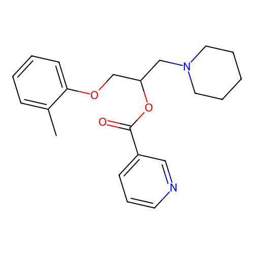 1-(2-Methylphenoxy)-3-(piperidin-1-yl)propan-2-yl pyridine-3-carboxylate structure
