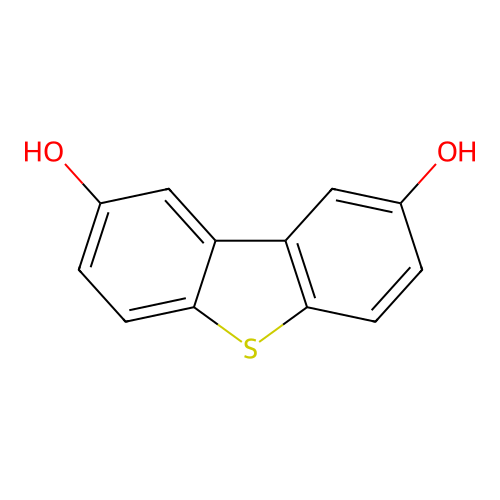 2,8-Dihydroxydibenzothiophene structure