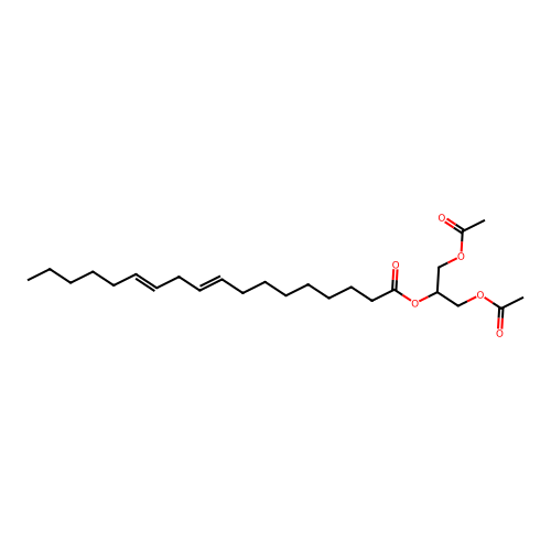 2-(Acetyloxy)-1-[(acetyloxy)methyl]ethyl (9E,12E)-9,12-octadecadienoate structure