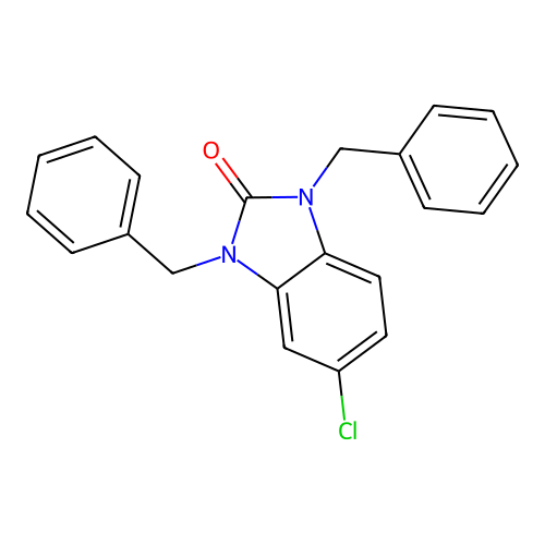 1,3-Dibenzyl-5-chlorobenzimidazol-2-one structure