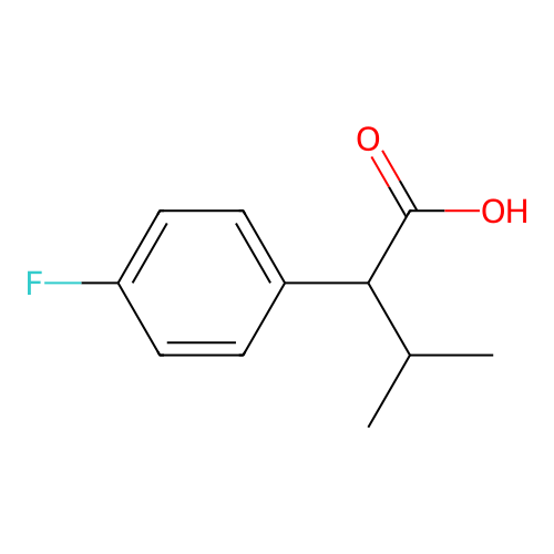 2-(4-Fluorophenyl)-3-methylbutanoic acid structure