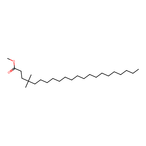 Docosanoic acid, 4,4-dimethyl-, methyl ester structure