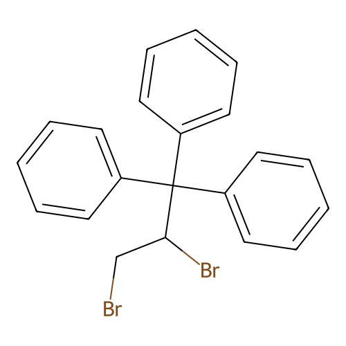 Benzene, 1,1',1''-(2,3-dibromopropylidyne)tris- structure