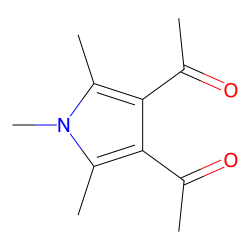 1-(4-acetyl-1,2,5-trimethyl-1H-pyrrol-3-yl)ethan-1-one structure