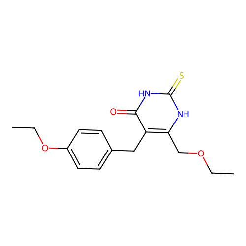 5-(4-Ethoxybenzyl)-6-(ethoxymethyl)-2-sulfanylpyrimidin-4-ol structure