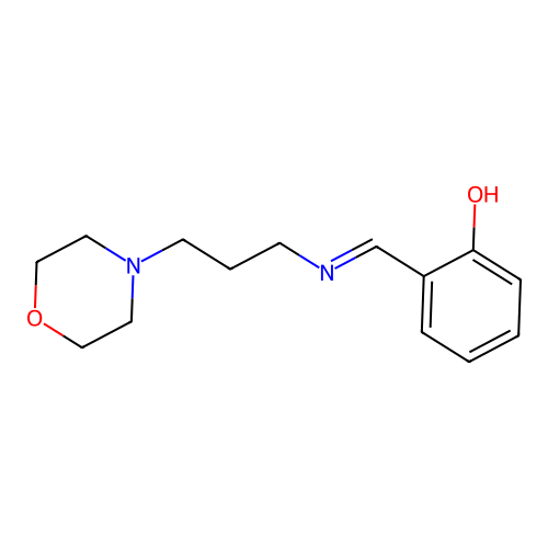 Phenol, 2-[3-(1-morpholyl)propyliminomethyl]- structure