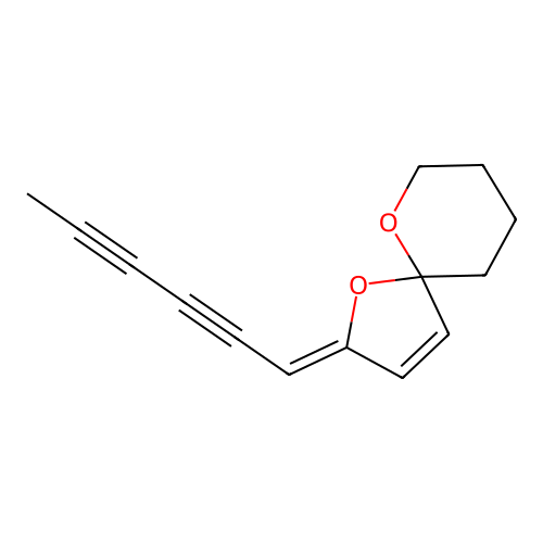 1,6-Dioxaspiro(4.5)dec-3-ene, 2-(2,4-hexadiynylidene)-, (E)- structure