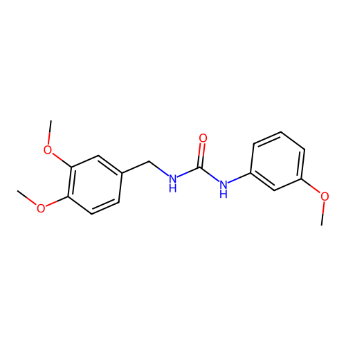 1-[(3,4-Dimethoxyphenyl)methyl]-3-(3-methoxyphenyl)urea structure