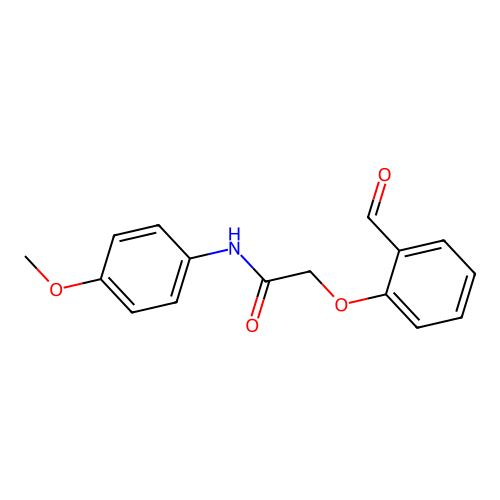 2-(2-formylphenoxy)-N-(4-methoxyphenyl)acetamide structure