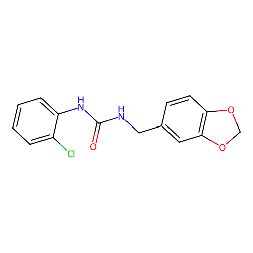 1-(1,3-Benzodioxol-5-ylmethyl)-3-(2-chlorophenyl)urea structure