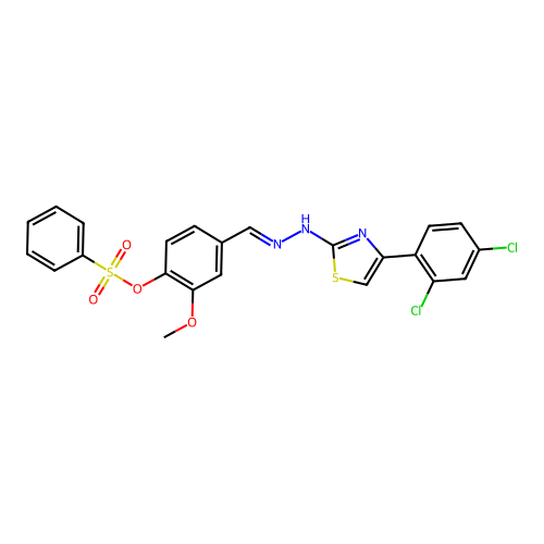 C23H17Cl2N3O4S2 structure