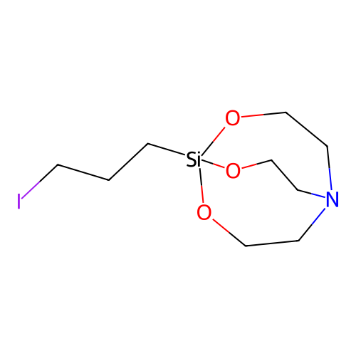 2,8,9-Trioxa-5-aza-1-silabicyclo(3.3.3)undecane, 1-(3-iodopropyl)- structure