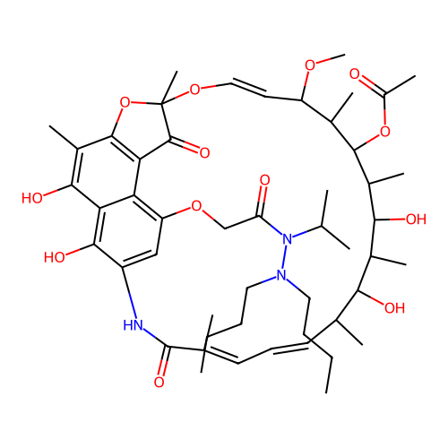 Rifamycin B dibutylpropylhydrazide structure