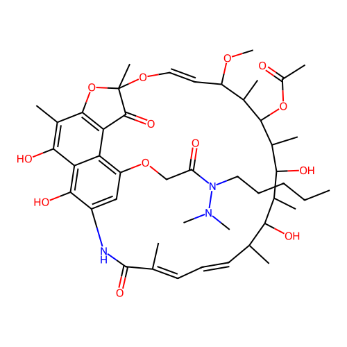 Rifamycin B dimethylamylhydrazide structure
