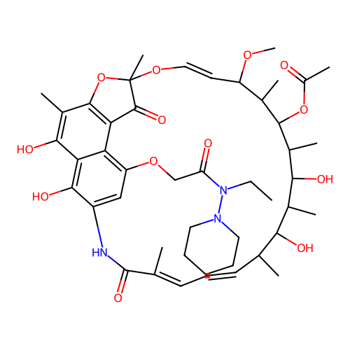 Rifamycin B ethylpiperidinylamide structure