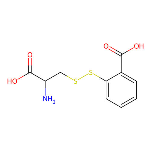 2-((2-Amino-2-carboxyethyl)dithio)benzoic acid structure