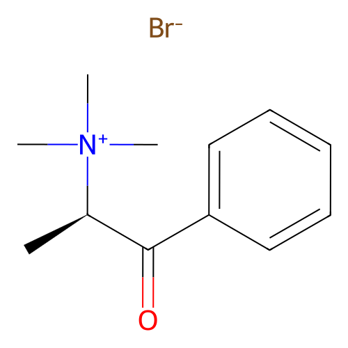 (R-(R*,S*))-Trimethyl(alpha-methylphenacyl)ammonium bromide structure