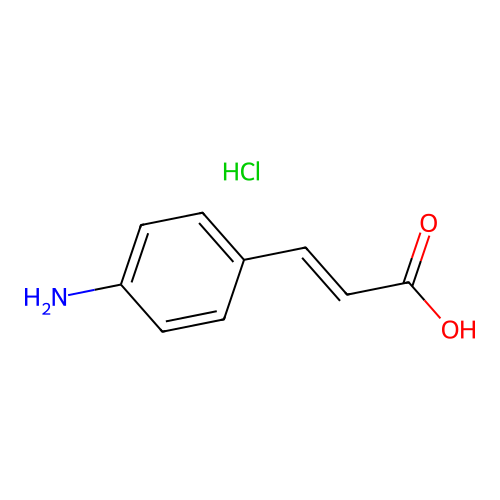 4-Aminocinnamic acid hydrochloride structure