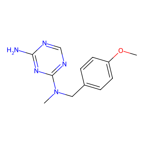 N-(4-methoxybenzyl)-N-methyl-1,3,5-triazine-2,4-diamine structure