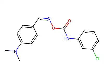 [(Z)-[4-(dimethylamino)phenyl]methylideneamino] N-(3-chlorophenyl)carbamate structure