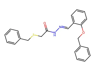 N'-[2-(benzyloxy)benzylidene]-2-(benzylthio)acetohydrazide structure