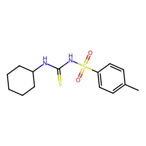 N-(cyclohexylcarbamothioyl)-4-methylbenzenesulfonamide structure