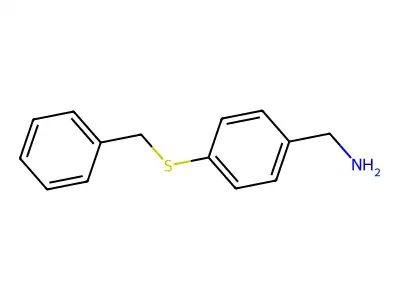 Benzenemethanamine, 4-[(phenylmethyl)thio]- structure