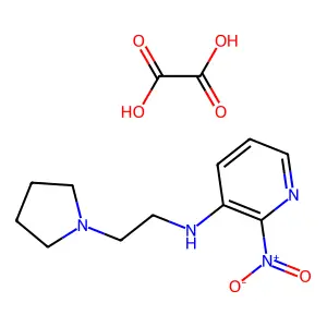 3-Pyridinamine, 2-nitro-N-[2-(1-pyrrolidinyl)ethyl]-, ethanedioate structure