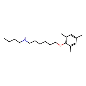 N-butyl-6-(2,4,6-trimethylphenoxy)hexan-1-amine structure