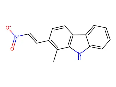 1-methyl-2-(2-nitroethenyl)-9H-carbazole structure