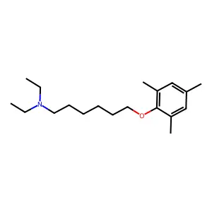 N,N-diethyl-6-(2,4,6-trimethylphenoxy)hexan-1-amine structure