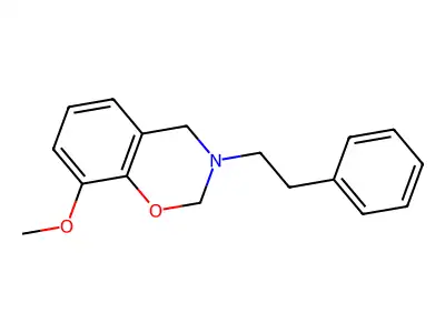 2H-1,3-Benzoxazine, 3,4-dihydro-8-methoxy-3-(2-phenylethyl)- structure
