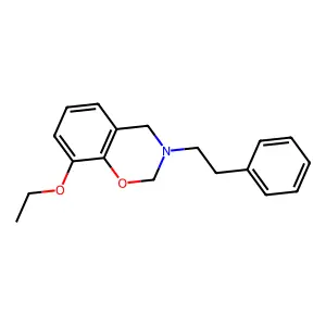 2H-1,3-Benzoxazine, 3,4-dihydro-8-ethoxy-3-(2-phenylethyl)- structure