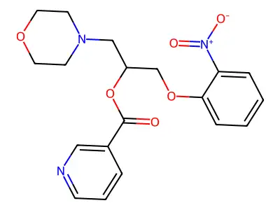 3-Pyridinecarboxylic acid, 1-(4-morpholinylmethyl)-2-(2-nitrophenoxy)ethyl ester structure