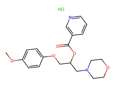 Nicotinate de morpholino-3 p.methoxyphenoxy-1 propanol-2 chlorhydrate [French] structure