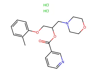 Nicotinate de morpholino-3 o.tolyoxy-1 propanol-2 dichlorhydrate [French] structure