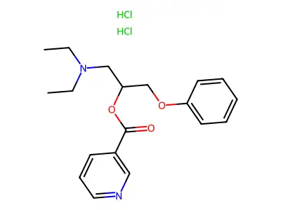 Nicotinate de N,N-diethylamino-3 phenoxy-1 propanol-2 dichlorhydrate [French] structure