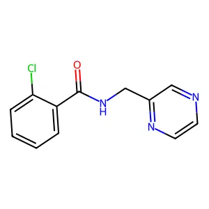 2-chloro-N-(pyrazin-2-ylmethyl)benzamide structure