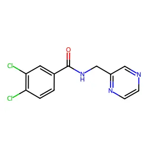 3,4-二氯-N-(吡嗪-2-基甲基)苯甲酰胺 structure