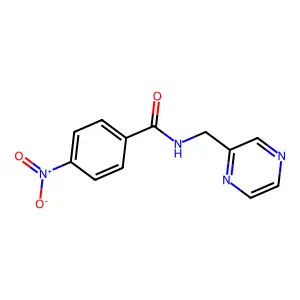 4-硝基-N-(吡嗪-2-基甲基)苯甲酰胺 structure