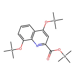 Trimethylsilyl 4,8-bis[(trimethylsilyl)oxy]-2-quinolinecarboxylate structure