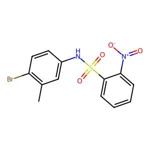 N-(4-bromo-3-methylphenyl)-2-nitrobenzenesulfonamide structure