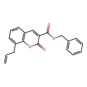 Benzyl 2-oxo-8-prop-2-enyl-chromene-3-carboxylate structure