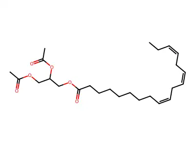 2,3-Bis(acetyloxy)propyl (9E,12E,15E)-9,12,15-octadecatrienoate structure