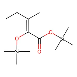 3-Methyl-2-[(trimethylsilyl)oxy]-2-pentenoic acid trimethylsilyl ester structure